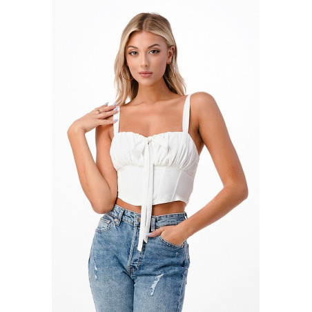 Crop top tipo corsé