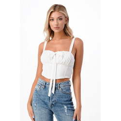 Crop top tipo corsé