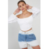 Crop Top hombros descubiertos