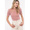 Top cuello redondo con detalles