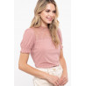 Top cuello redondo con detalles