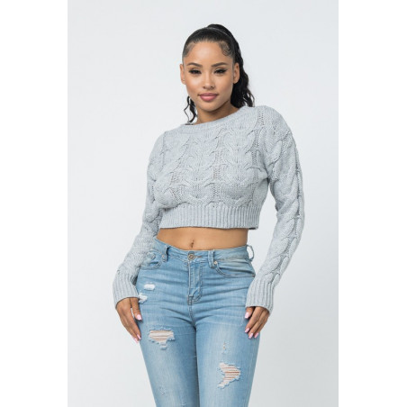 Sweater de punto corto