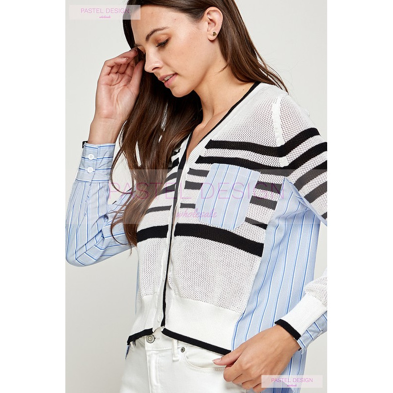 Camisa top con rayas