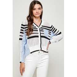 Camisa top con rayas