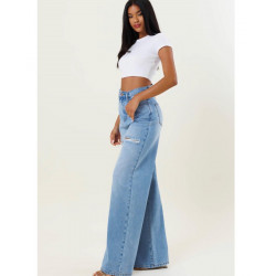 Jean bota recta a la cintura