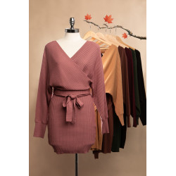 Vestido corto de punto